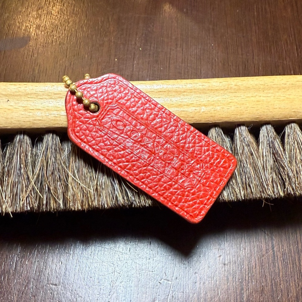 Vintage Coach Hangtag pebbled cherry red~ Madison collection~